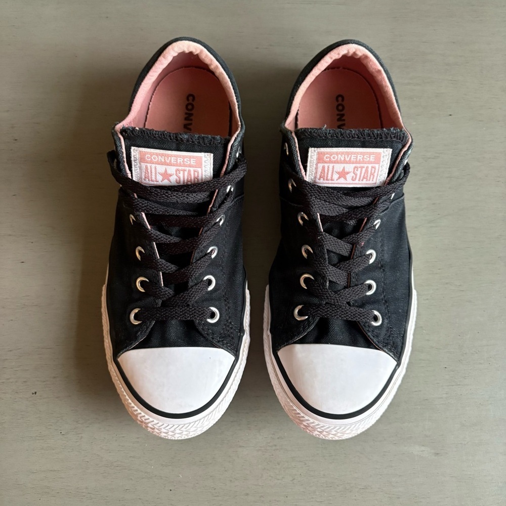 Converse All Star Chuck Taylor Madison Ox Black Pink Sneakers Girls Sz 5 Retro